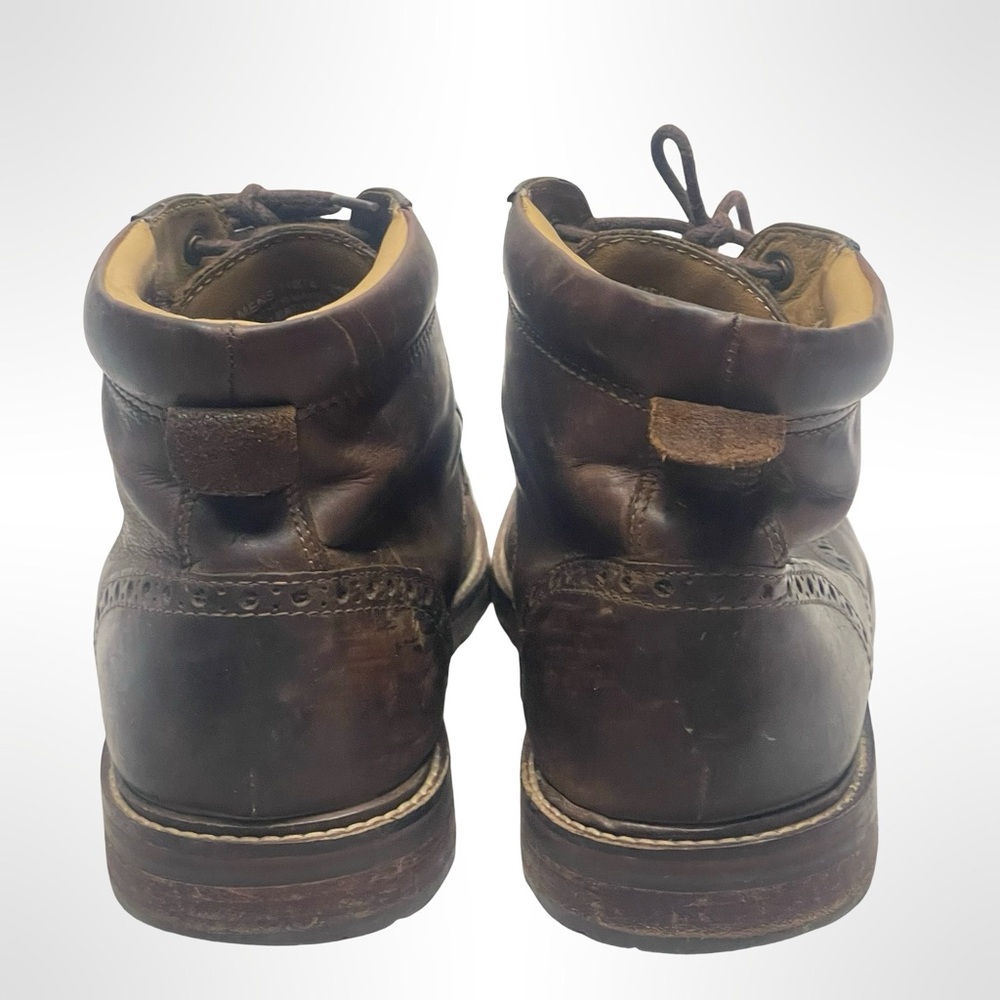Florsheim Dark Brown Lace-Up Boots in size 9 - Picture 5 of 7